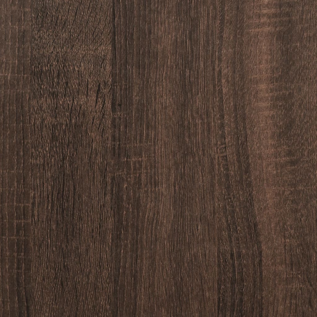 Skoskap Brun Eik 75X38X97,5 Cm Konstruert Tre Og Metall