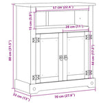 Baderomsskap Corona 70X33X80 Cm Heltre Furu