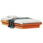 Sengeramme Med Led Voksbrun 75X190 Cm Heltre Furu