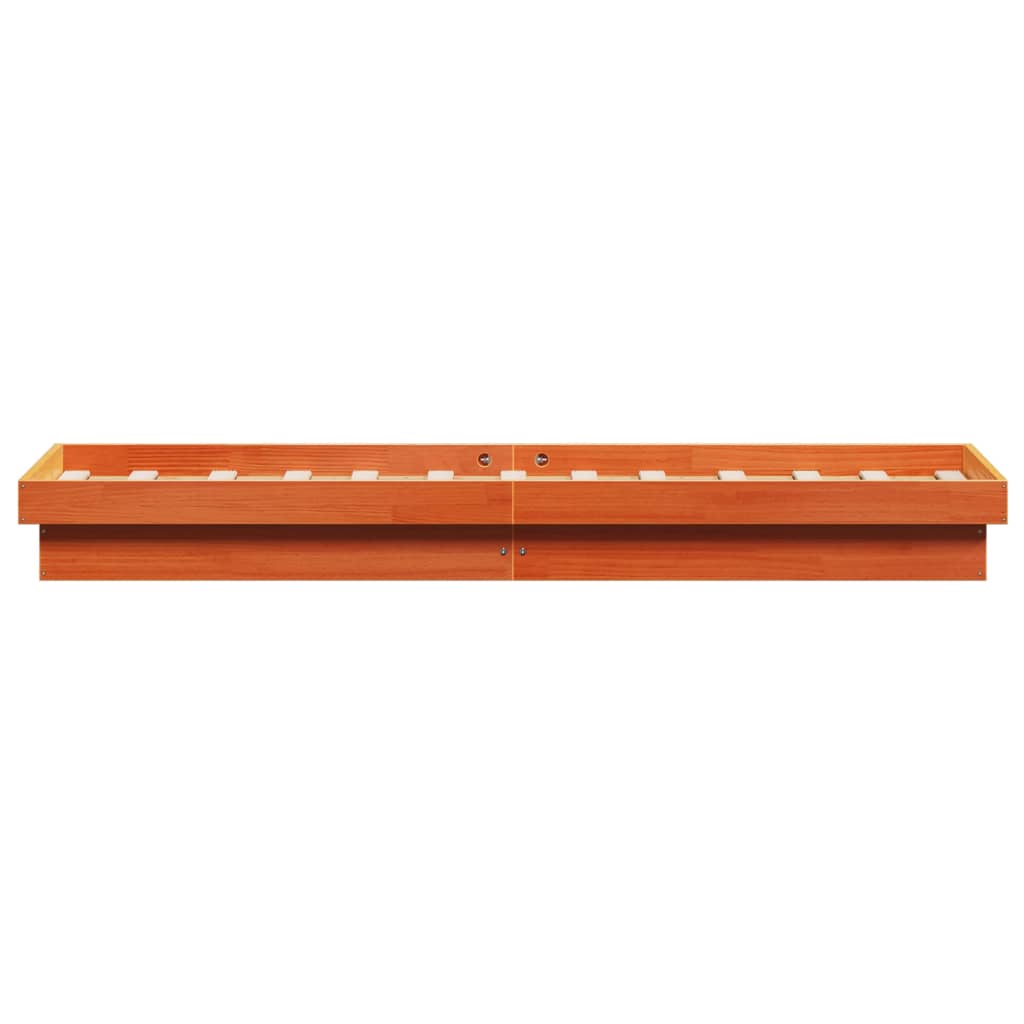 Sengeramme Med Led Voksbrun 75X190 Cm Heltre Furu