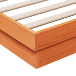 Sengeramme Med Led Voksbrun 75X190 Cm Heltre Furu