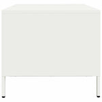 Salongbord Hvit 101,5X50X43,5 Cm Kaldvalset Stål
