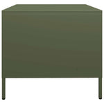 Salongbord Olivengrønn 101,5X50X43,5 Cm Kaldvalset Stål