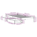 Sengeramme Uten Madrass 75X190 Cm Heltre Furu