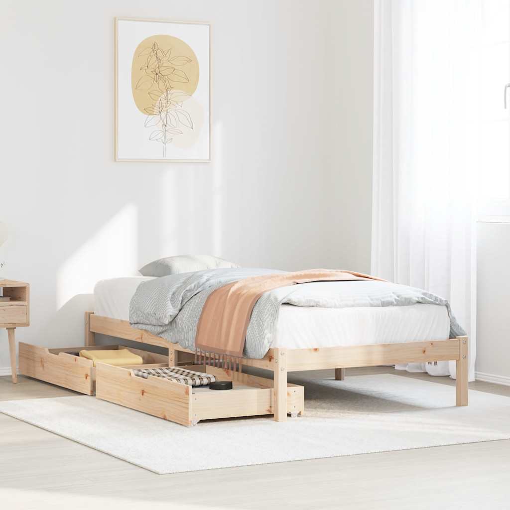 Sengeramme Uten Madrass 75X190 Cm Heltre Furu