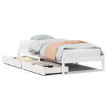 Sengeramme Uten Madrass Hvit 75X190 Cm Heltre Furu
