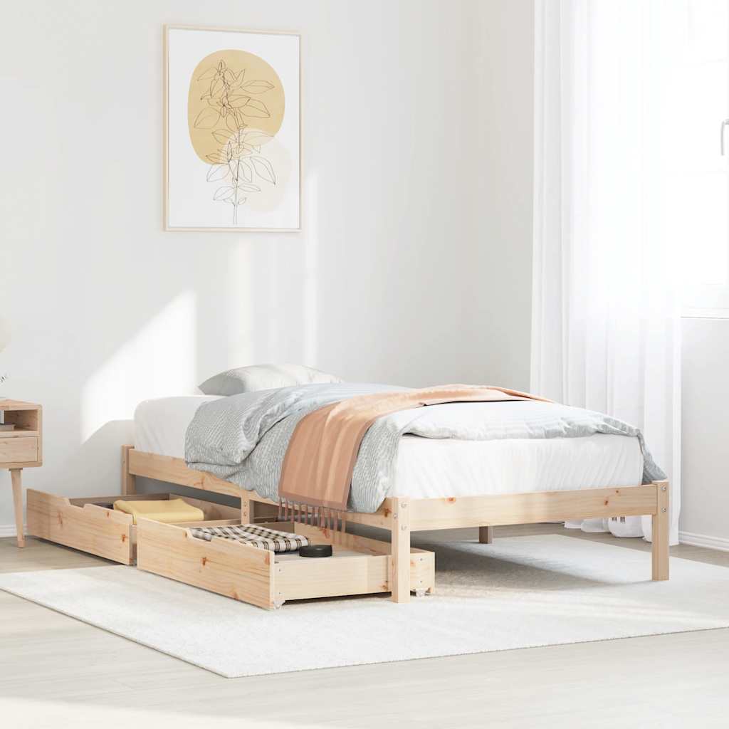 Sengeramme Uten Madrass 90X190 Cm Heltre Furu