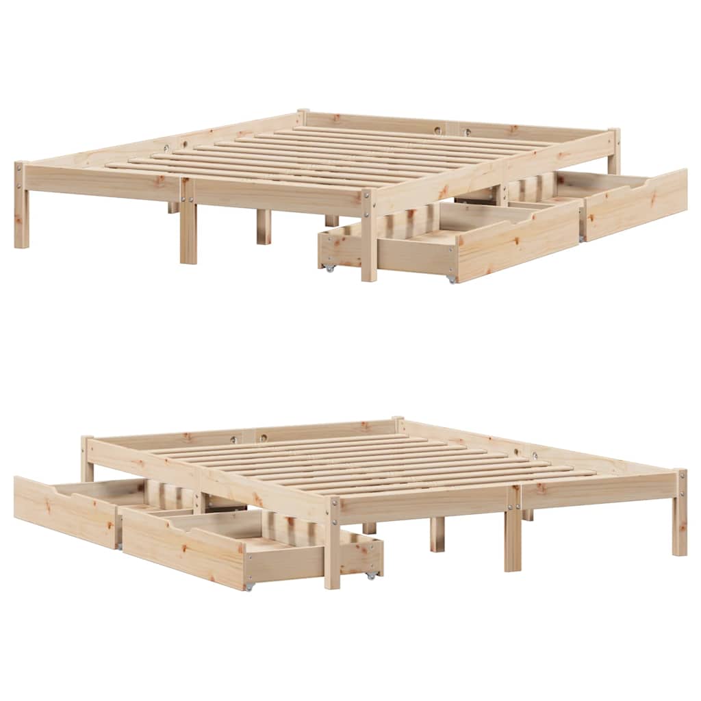 Sengeramme Uten Madrass 120X190 Cm Heltre Furu