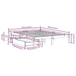 Sengeramme Uten Madrass 120X190 Cm Heltre Furu