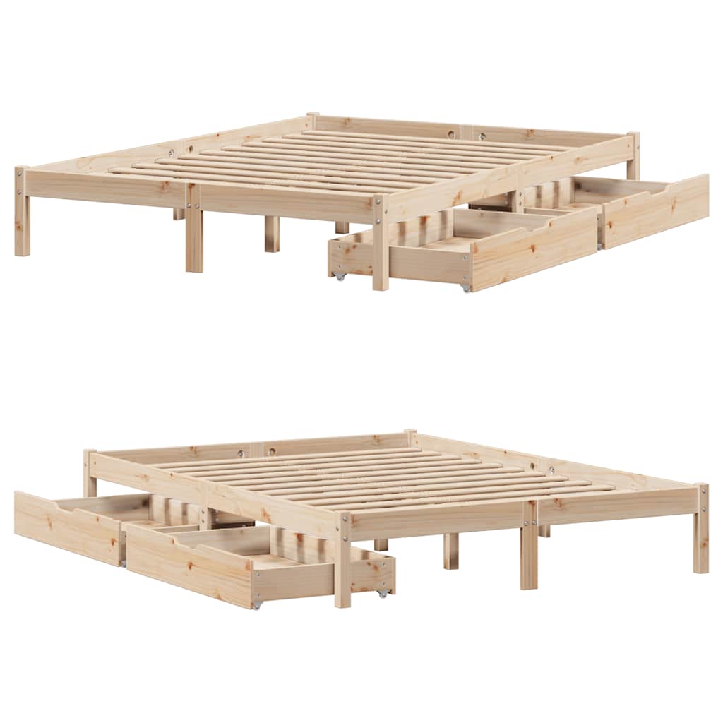 Sengeramme Uten Madrass 140X190 Cm Heltre Furu
