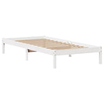 Sengeramme Uten Madrass Hvit 100X200 Cm Heltre Furu