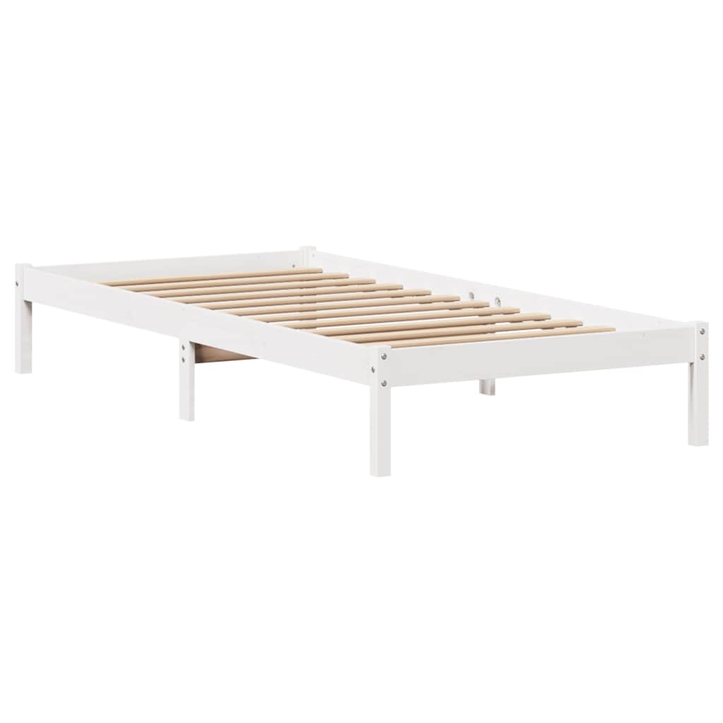 Sengeramme Uten Madrass Hvit 100X200 Cm Heltre Furu