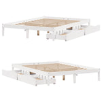 Sengeramme Uten Madrass Hvit 120X200 Cm Heltre Furu