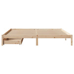 Sengeramme Med Madrass 200X200 Cm Heltre Furu