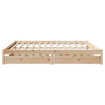 Sengeramme Med Madrass 200X200 Cm Heltre Furu