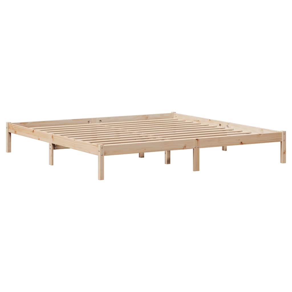 Sengeramme Med Madrass 200X200 Cm Heltre Furu