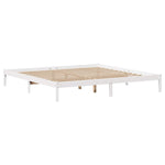 Sengeramme Med Madrass Hvit 200X200 Cm Heltre Furu