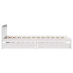Sengeramme Uten Madrass Hvit 75X190 Cm Heltre Furu