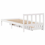 Sengeramme Uten Madrass Hvit 75X190 Cm Heltre Furu