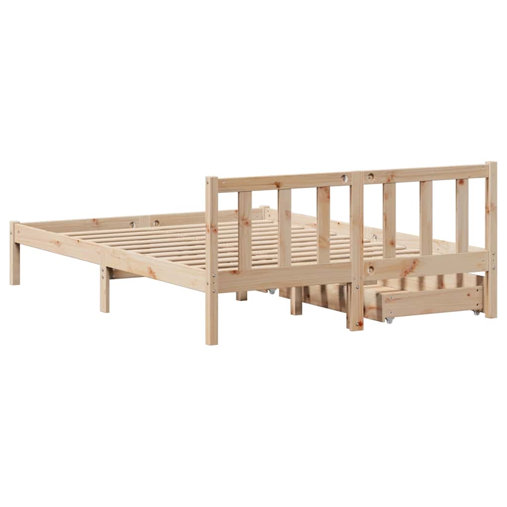Sengeramme Uten Madrass 140X190 Cm Heltre Furu
