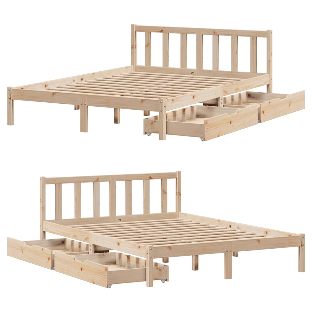 Sengeramme Uten Madrass 140X190 Cm Heltre Furu