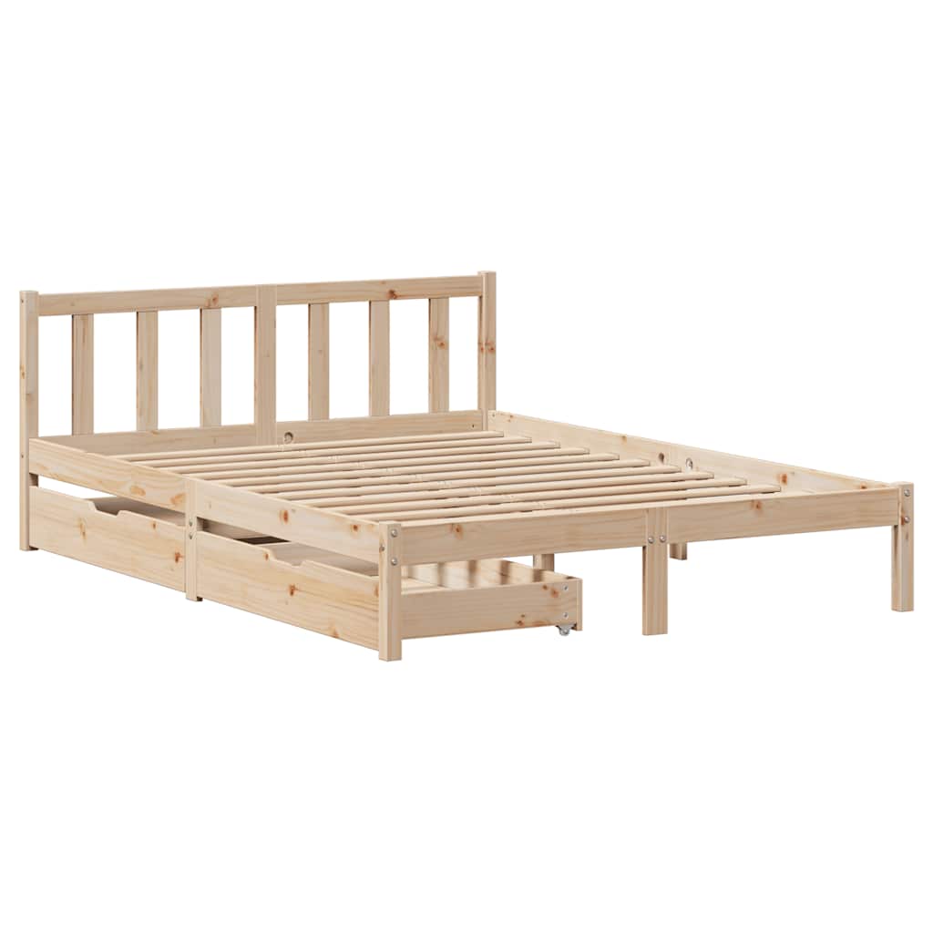 Sengeramme Uten Madrass 140X200 Cm Heltre Furu