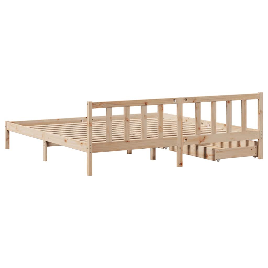 Sengeramme Uten Madrass 180X200 Cm Heltre Furu