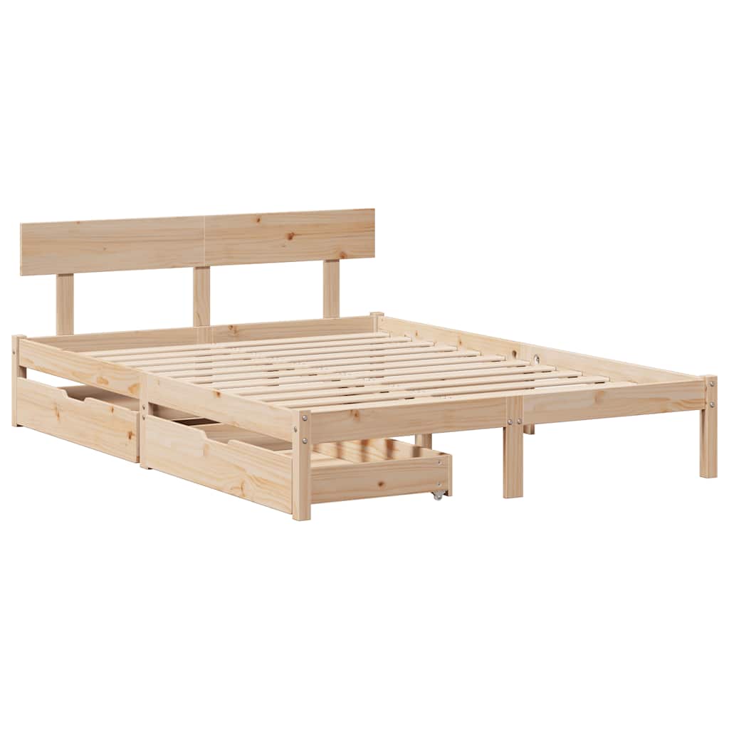 Sengeramme Uten Madrass 160X200 Cm Heltre Furu