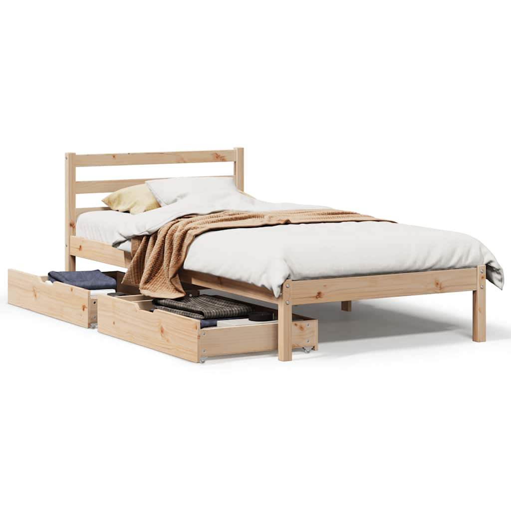 Sengeramme Uten Madrass 75X190 Cm Heltre Furu