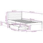 Sengeramme Uten Madrass 75X190 Cm Heltre Furu