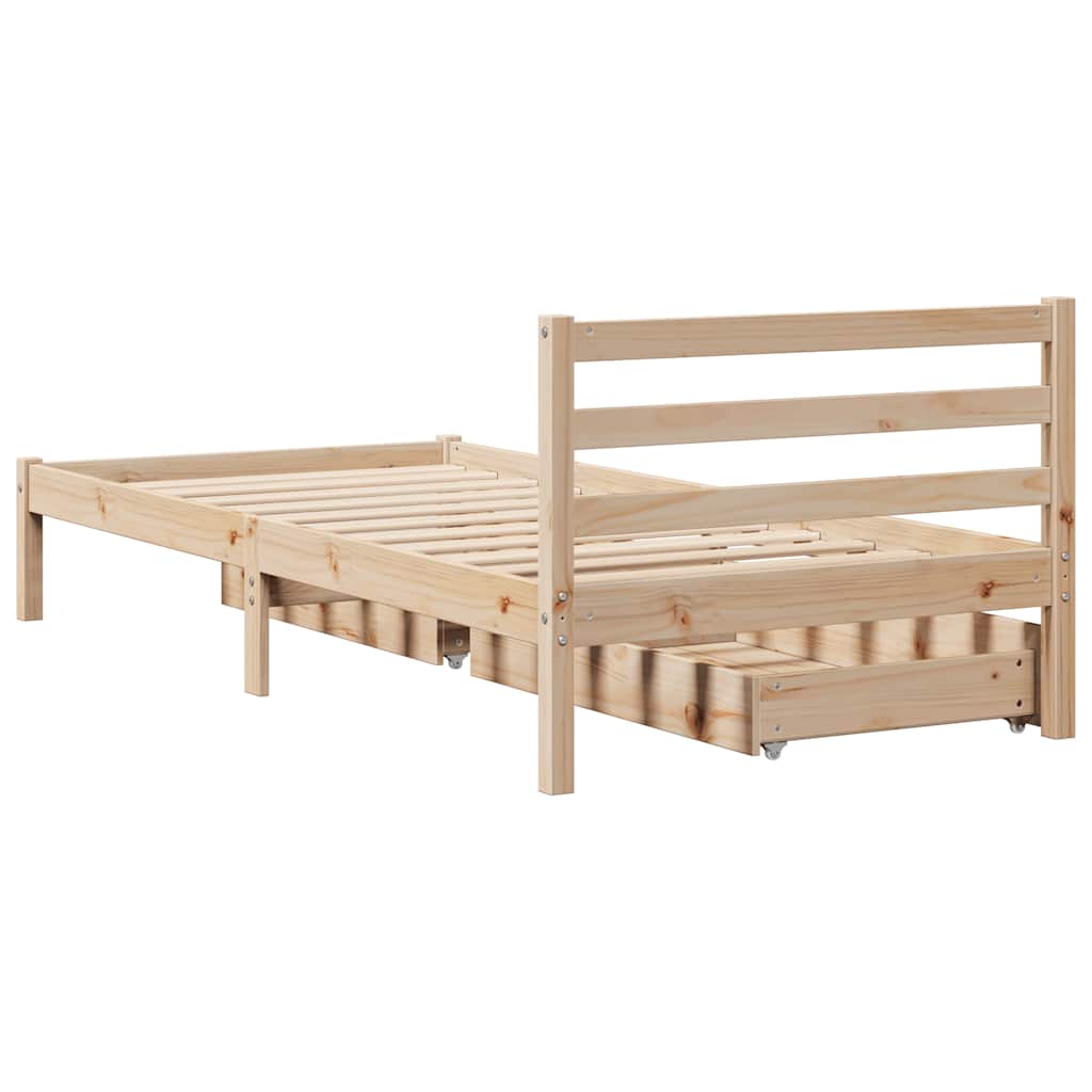 Sengeramme Uten Madrass 75X190 Cm Heltre Furu