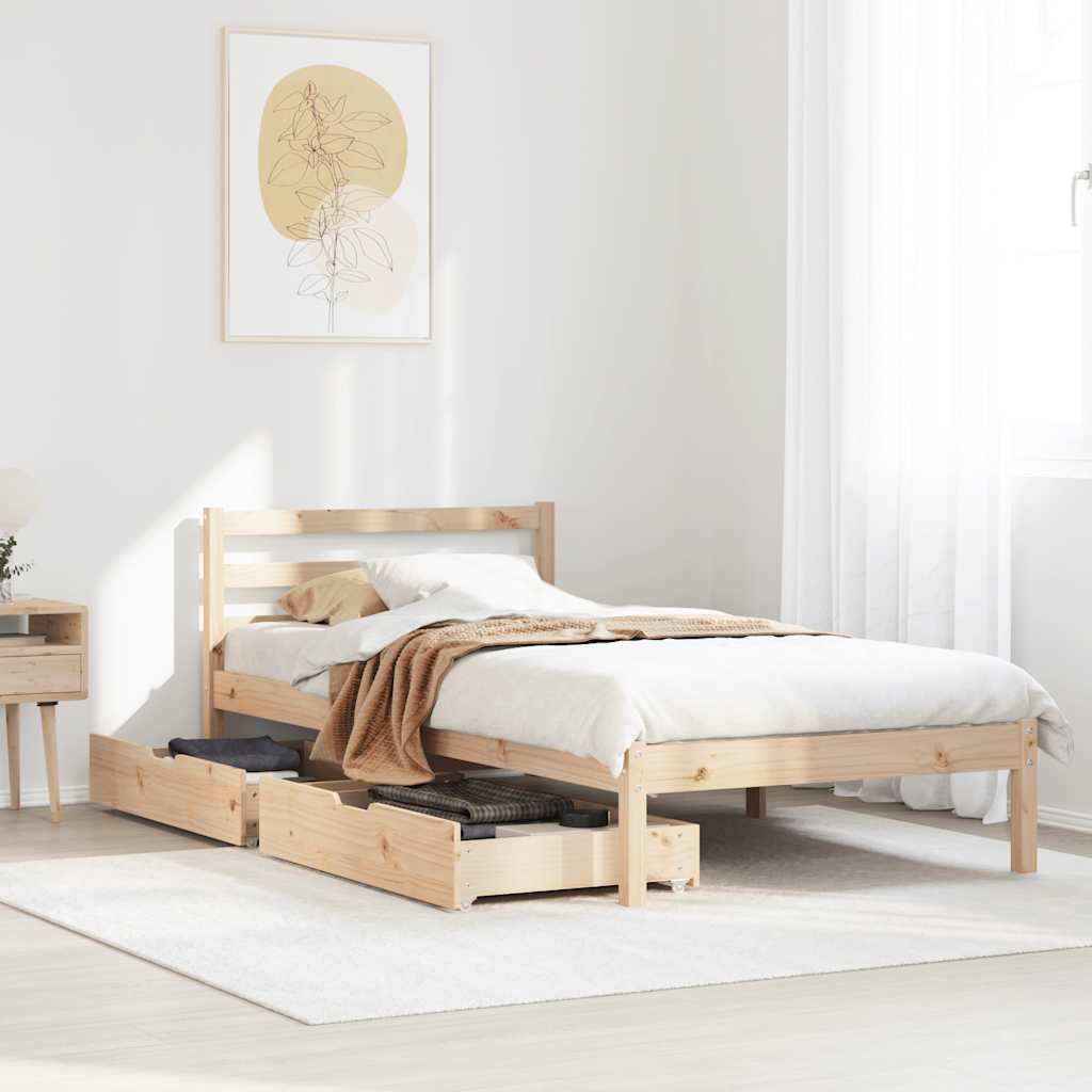 Sengeramme Uten Madrass 75X190 Cm Heltre Furu