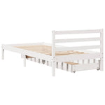 Sengeramme Uten Madrass Hvit 90X190 Cm Heltre Furu
