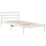 Sengeramme Uten Madrass Hvit 90X190 Cm Heltre Furu