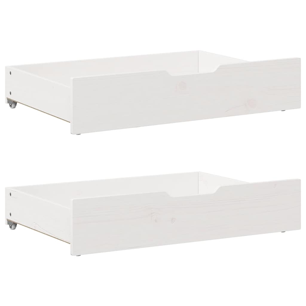 Sengeramme Uten Madrass Hvit 90X190 Cm Heltre Furu