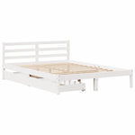 Sengeramme Uten Madrass Hvit 120X190 Cm Heltre Furu