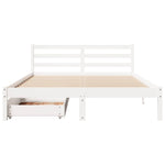 Sengeramme Uten Madrass Hvit 120X190 Cm Heltre Furu