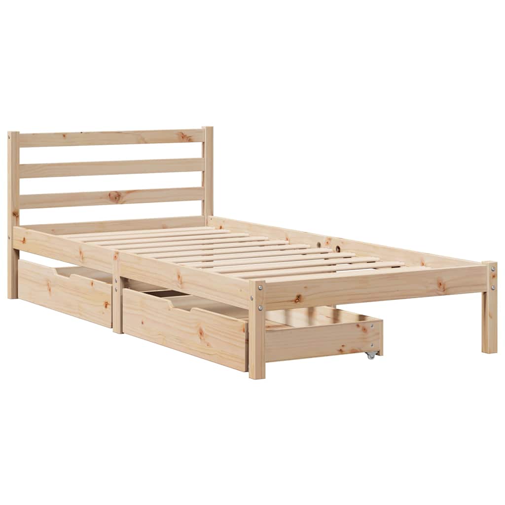 Sengeramme Uten Madrass 90X200 Cm Heltre Furu