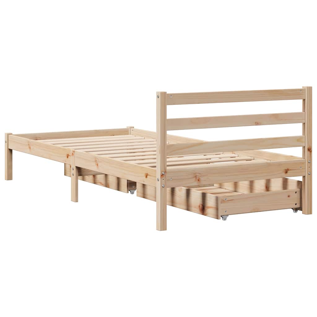 Sengeramme Uten Madrass 90X200 Cm Heltre Furu