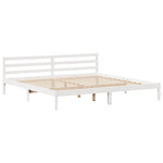 Sengeramme Med Madrass Hvit 200X200 Cm Heltre Furu