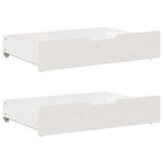 Sengeramme Med Madrass Hvit 200X200 Cm Heltre Furu