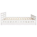 Sengeramme Med Madrass Hvit 200X200 Cm Heltre Furu