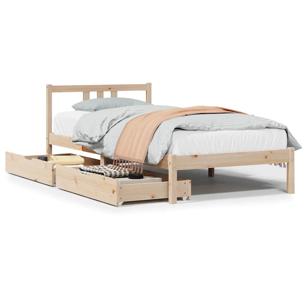 Sengeramme Uten Madrass 90X190 Cm Heltre Furu