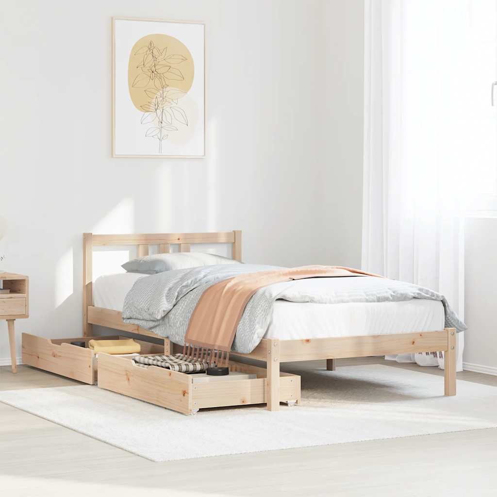 Sengeramme Uten Madrass 90X190 Cm Heltre Furu