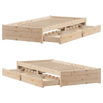 Sengeramme Uten Madrass 75X190 Cm Heltre Furu