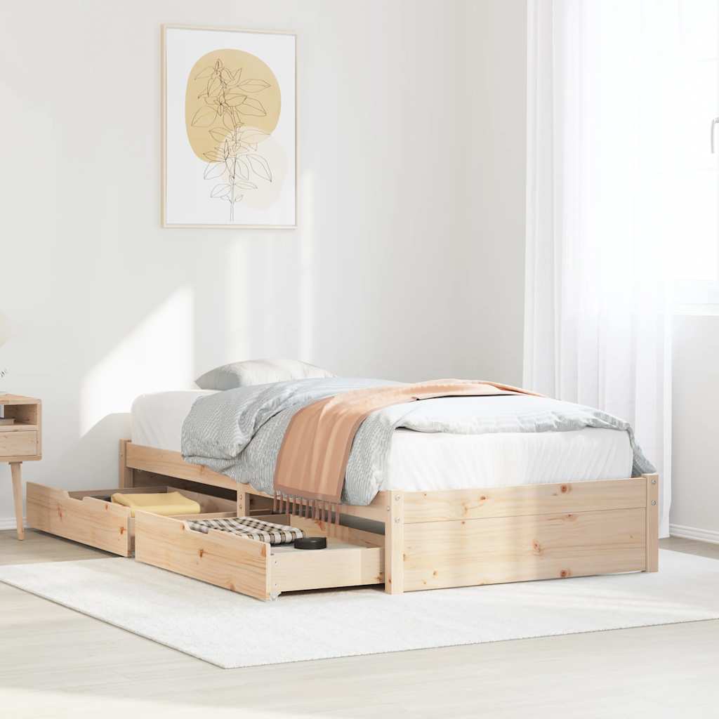 Sengeramme Uten Madrass 75X190 Cm Heltre Furu