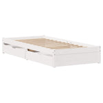 Sengeramme Uten Madrass Hvit 90X190 Cm Heltre Furu
