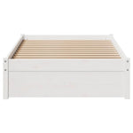 Sengeramme Uten Madrass Hvit 90X190 Cm Heltre Furu