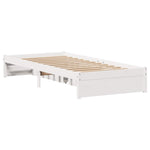 Sengeramme Uten Madrass Hvit 90X190 Cm Heltre Furu