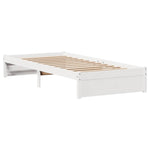 Sengeramme Uten Madrass Hvit 90X190 Cm Heltre Furu